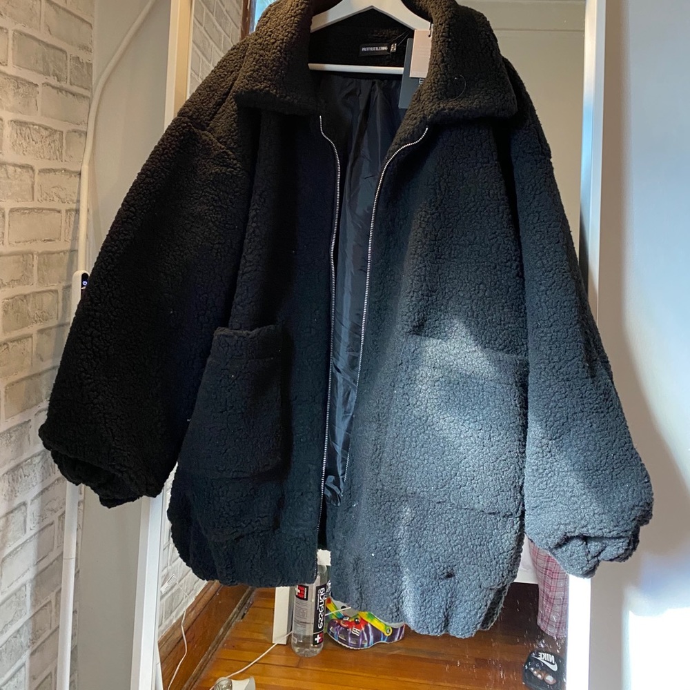 Oversized teddy coat
